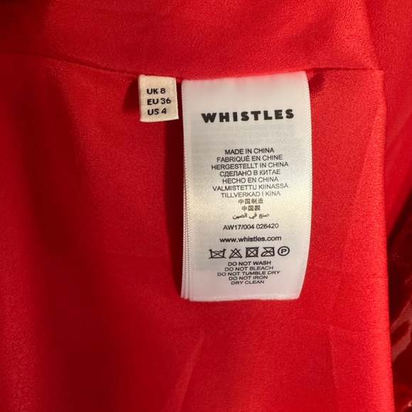 Harlow Pleated Devore Dress Size 4 By Whistles - Picture 11 of 12